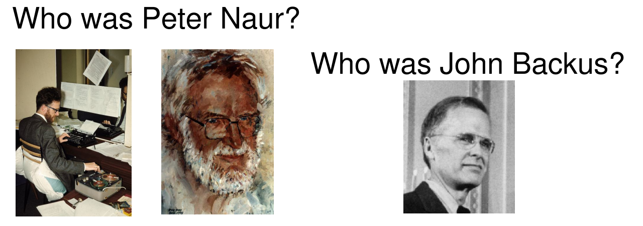 John Backus与Peter Naur两人